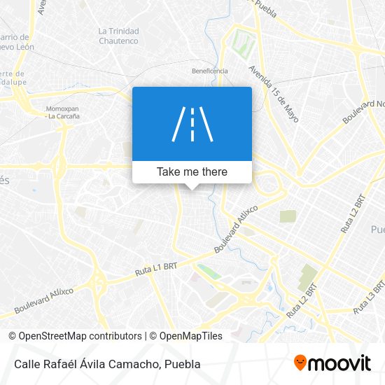 Calle Rafaél Ávila Camacho map
