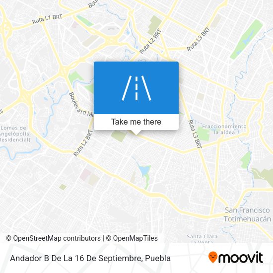 Andador B De La 16 De Septiembre map