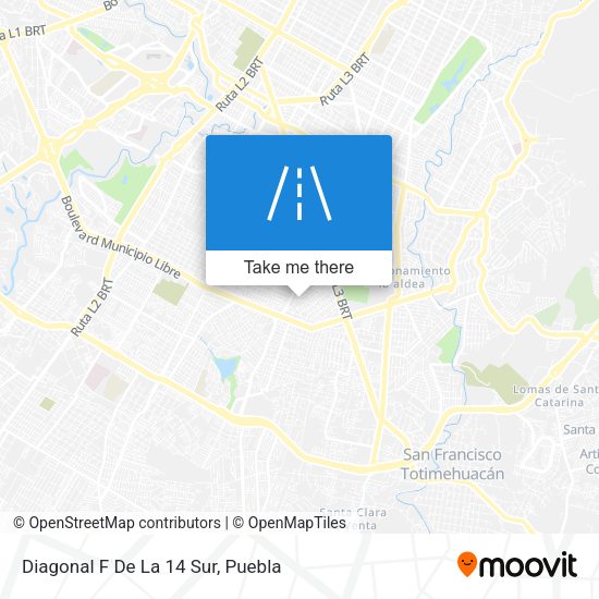 Diagonal F De La 14 Sur map