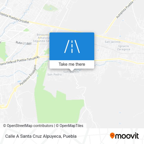 Calle A Santa Cruz Alpuyeca map