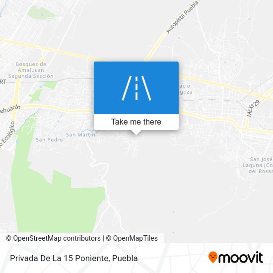 Mapa de Privada De La 15 Poniente