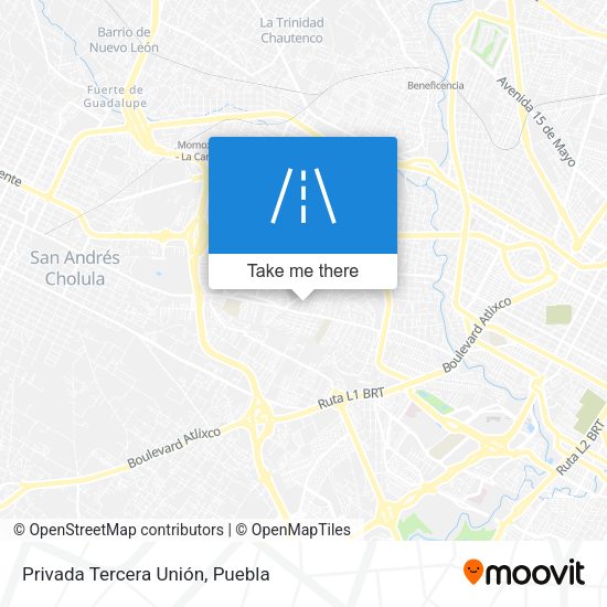 Mapa de Privada Tercera Unión