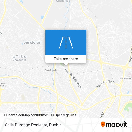 Mapa de Calle Durango Poniente