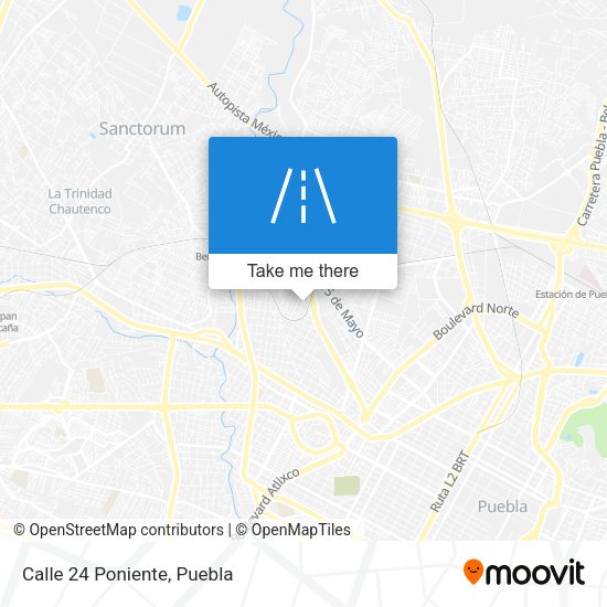 Mapa de Calle 24 Poniente