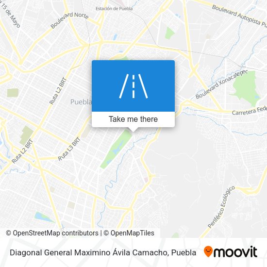 Diagonal General Maximino Ávila Camacho map