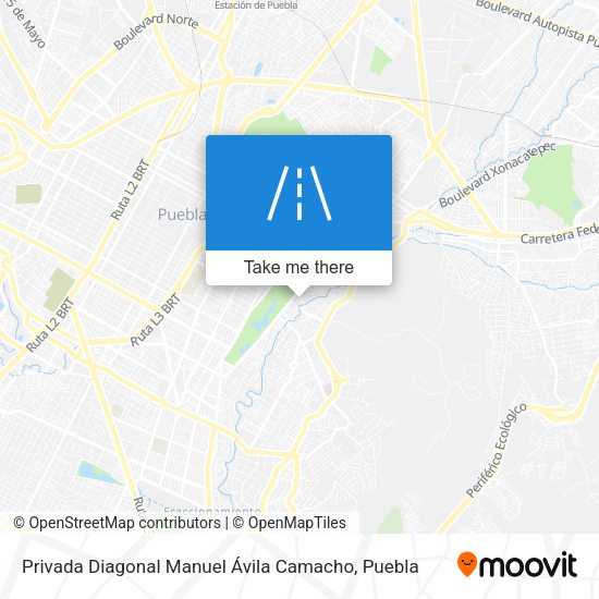 Mapa de Privada Diagonal Manuel Ávila Camacho