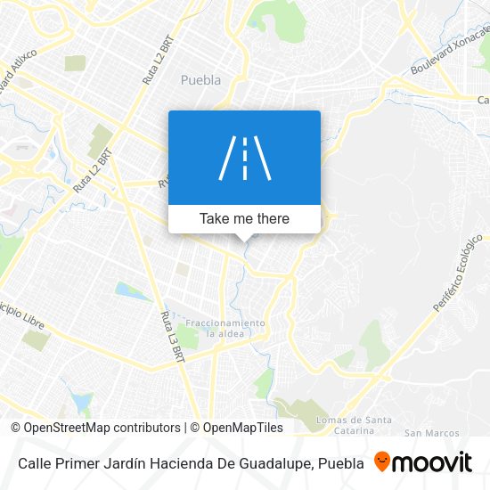 Mapa de Calle Primer Jardín Hacienda De Guadalupe