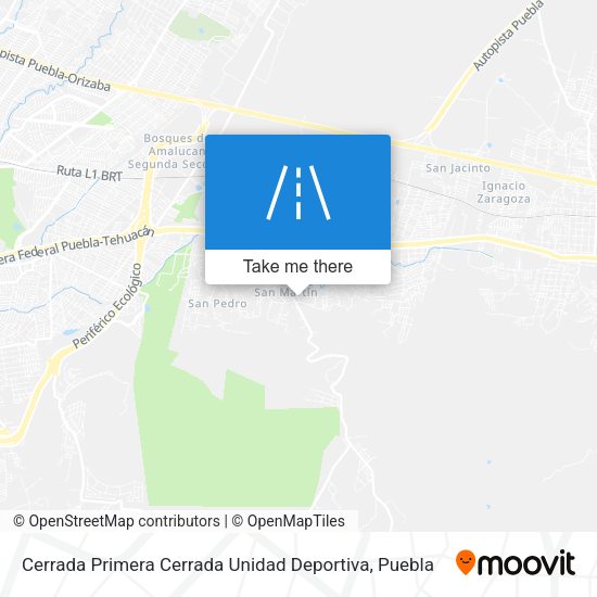 Cerrada Primera Cerrada Unidad Deportiva map