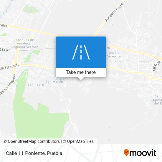 Mapa de Calle 11 Poniente