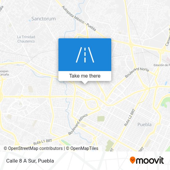 Mapa de Calle 8 A Sur