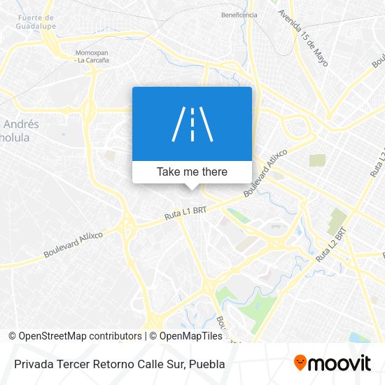 Privada Tercer Retorno Calle Sur map