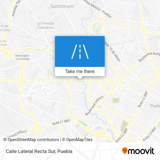 Mapa de Calle Lateral Recta Sur