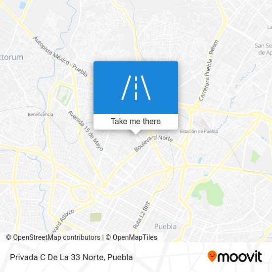 Privada C De La 33 Norte map