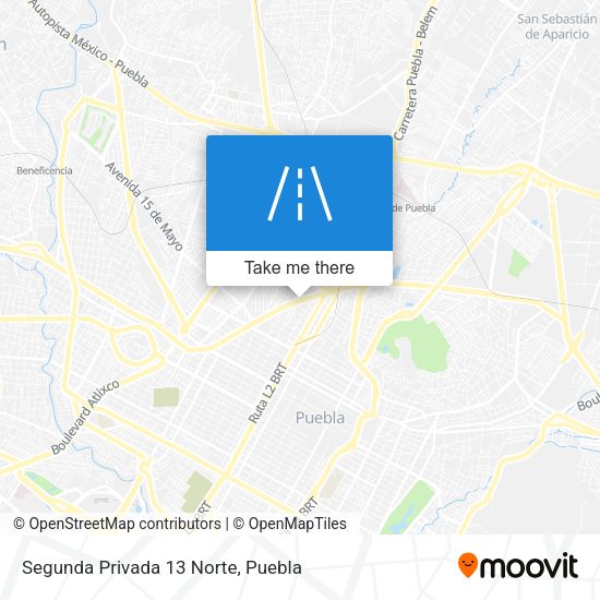 Mapa de Segunda Privada 13 Norte