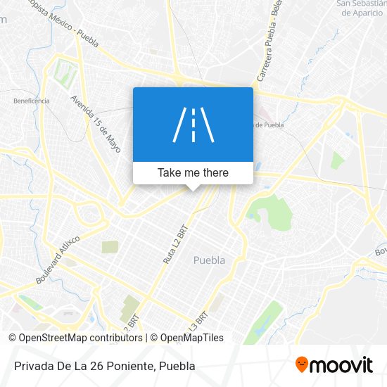 Privada De La 26 Poniente map
