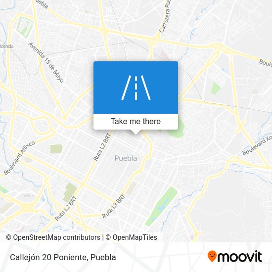 Mapa de Callejón 20 Poniente