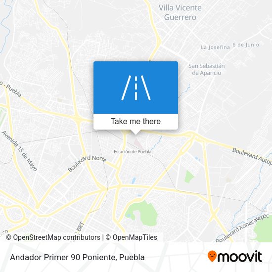 Andador Primer 90 Poniente map