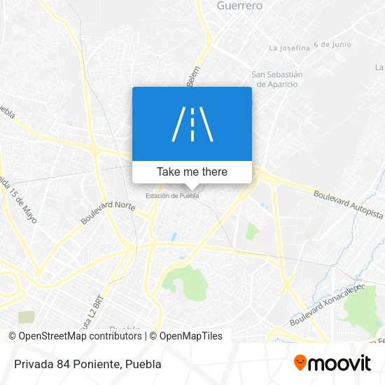 Privada 84 Poniente map