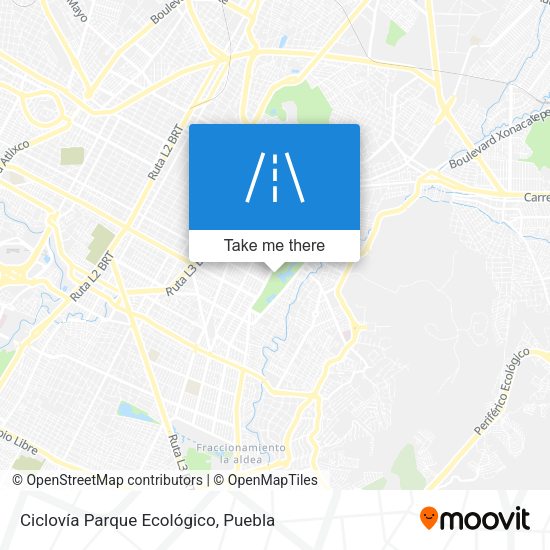 Ciclovía Parque Ecológico map