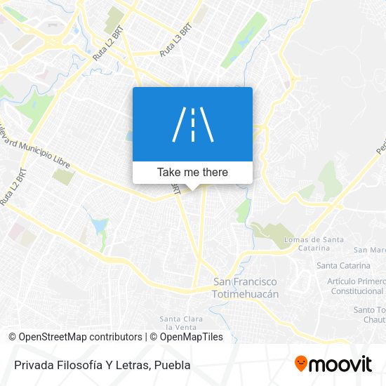 Privada Filosofía Y Letras map