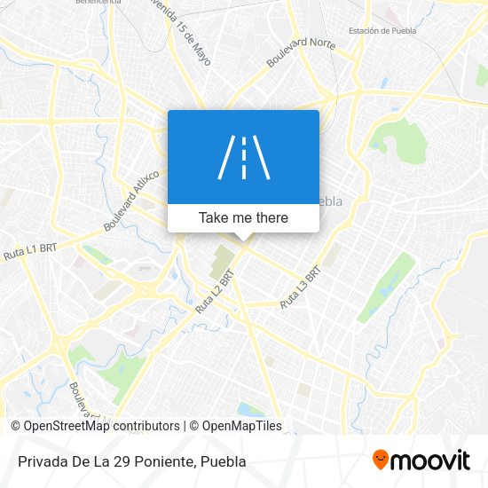 Privada De La 29 Poniente map