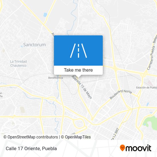 Mapa de Calle 17 Oriente