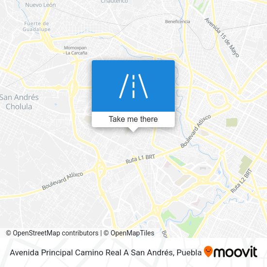 Mapa de Avenida Principal Camino Real A San Andrés
