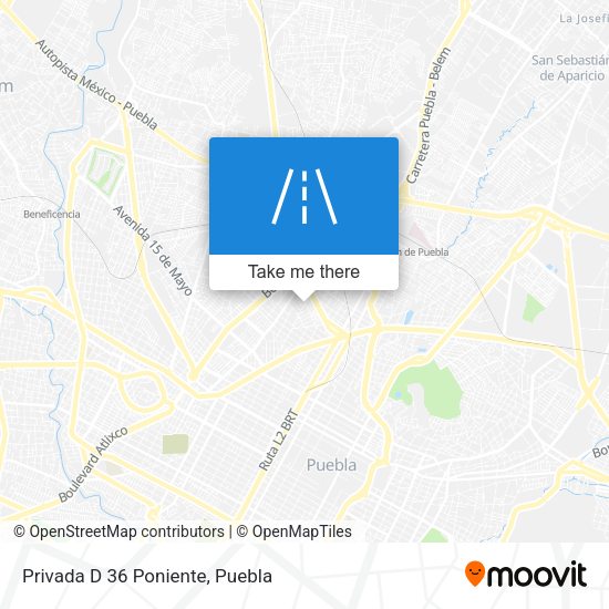 Mapa de Privada D 36 Poniente