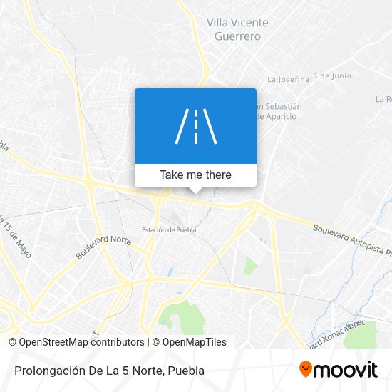 Prolongación De La 5 Norte map