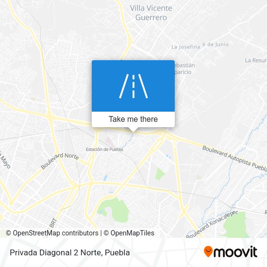 Mapa de Privada Diagonal 2 Norte