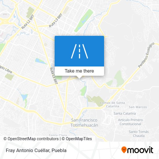 Fray Antonio Cuéllar map