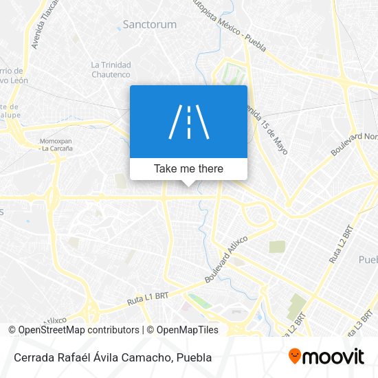 Cerrada Rafaél Ávila Camacho map