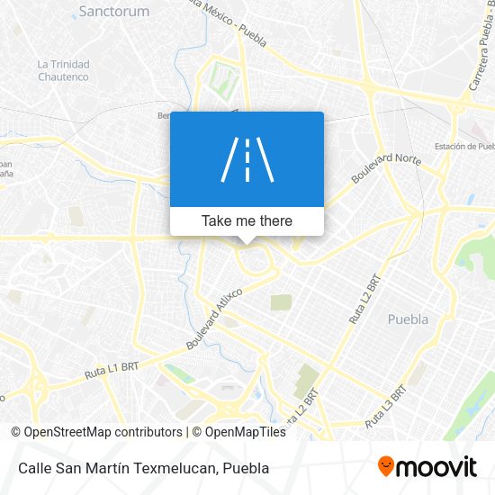 Mapa de Calle San Martín Texmelucan