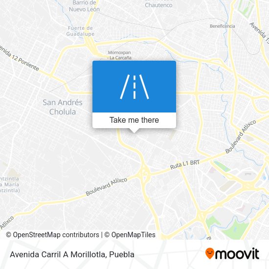 Avenida Carril A Morillotla map