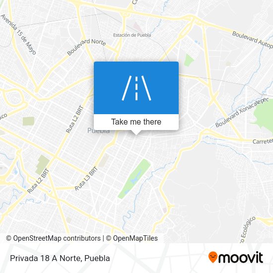 Mapa de Privada 18 A Norte