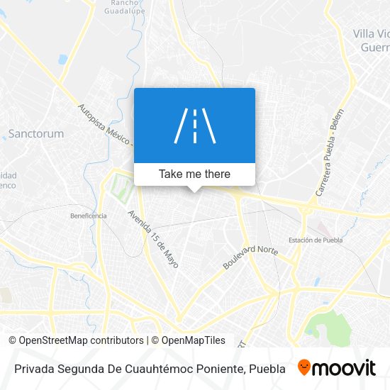 Mapa de Privada Segunda De Cuauhtémoc Poniente