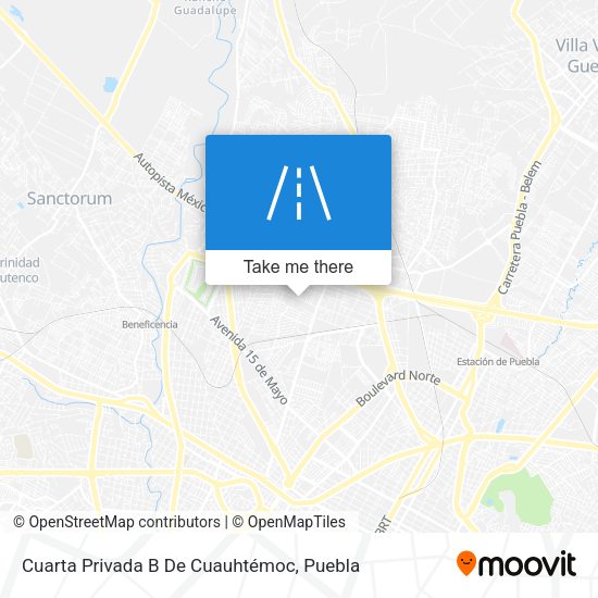 Cuarta Privada B De Cuauhtémoc map