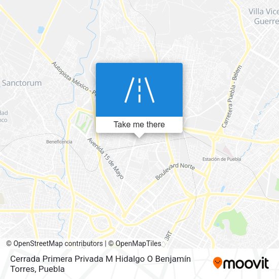 Cerrada Primera Privada M Hidalgo O Benjamín Torres map