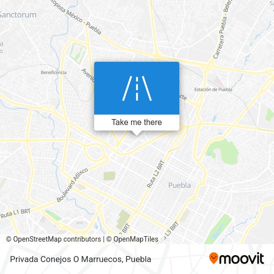 Privada Conejos O Marruecos map