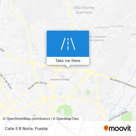 Mapa de Calle 5 B Norte