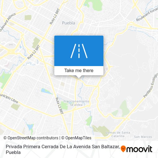 Privada Primera Cerrada De La Avenida San Baltazar map