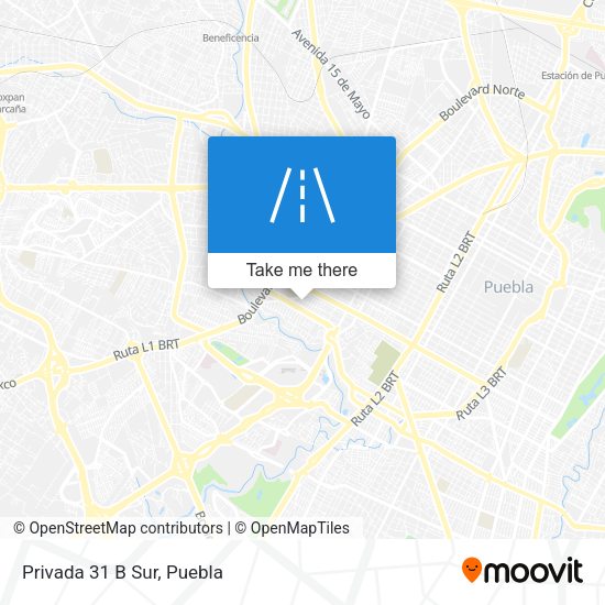 Mapa de Privada 31 B Sur