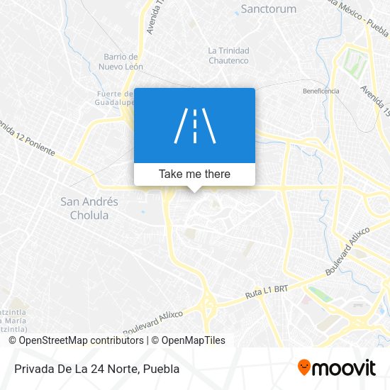 Mapa de Privada De La 24 Norte