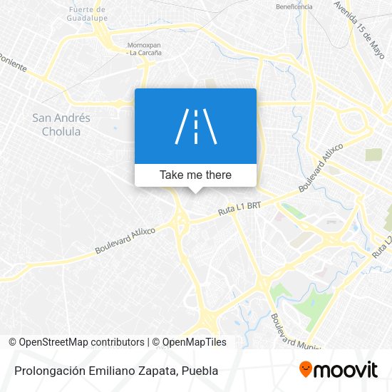 Mapa de Prolongación Emiliano Zapata