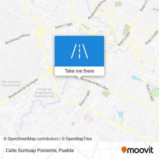 Calle Suntuap Poniente map