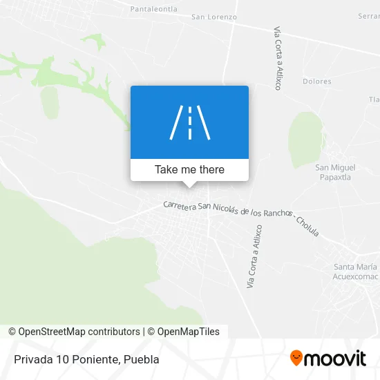 Privada 10 Poniente map