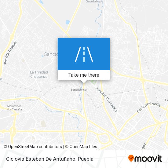 Mapa de Ciclovía Esteban De Antuñano