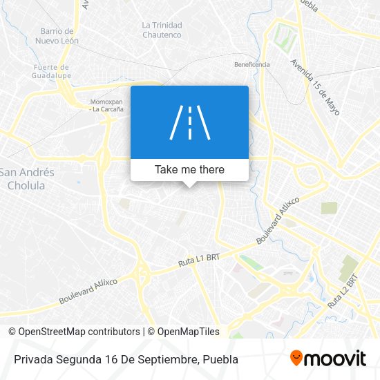 Mapa de Privada Segunda 16 De Septiembre