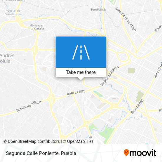 Segunda Calle Poniente map
