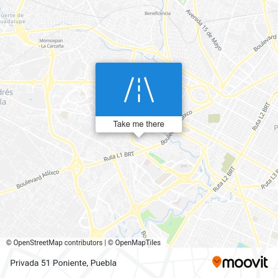 Mapa de Privada 51 Poniente